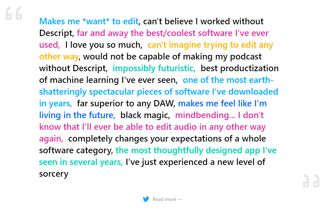 How To Build An Authentic Brand In 2023 2 Descript Testimonial Tweet.png