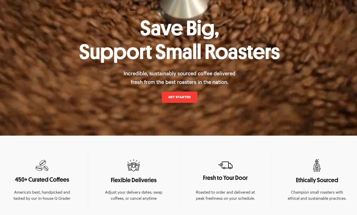 How To Build An Authentic Brand In 2023 4 Trade Coffee Landing Page.png